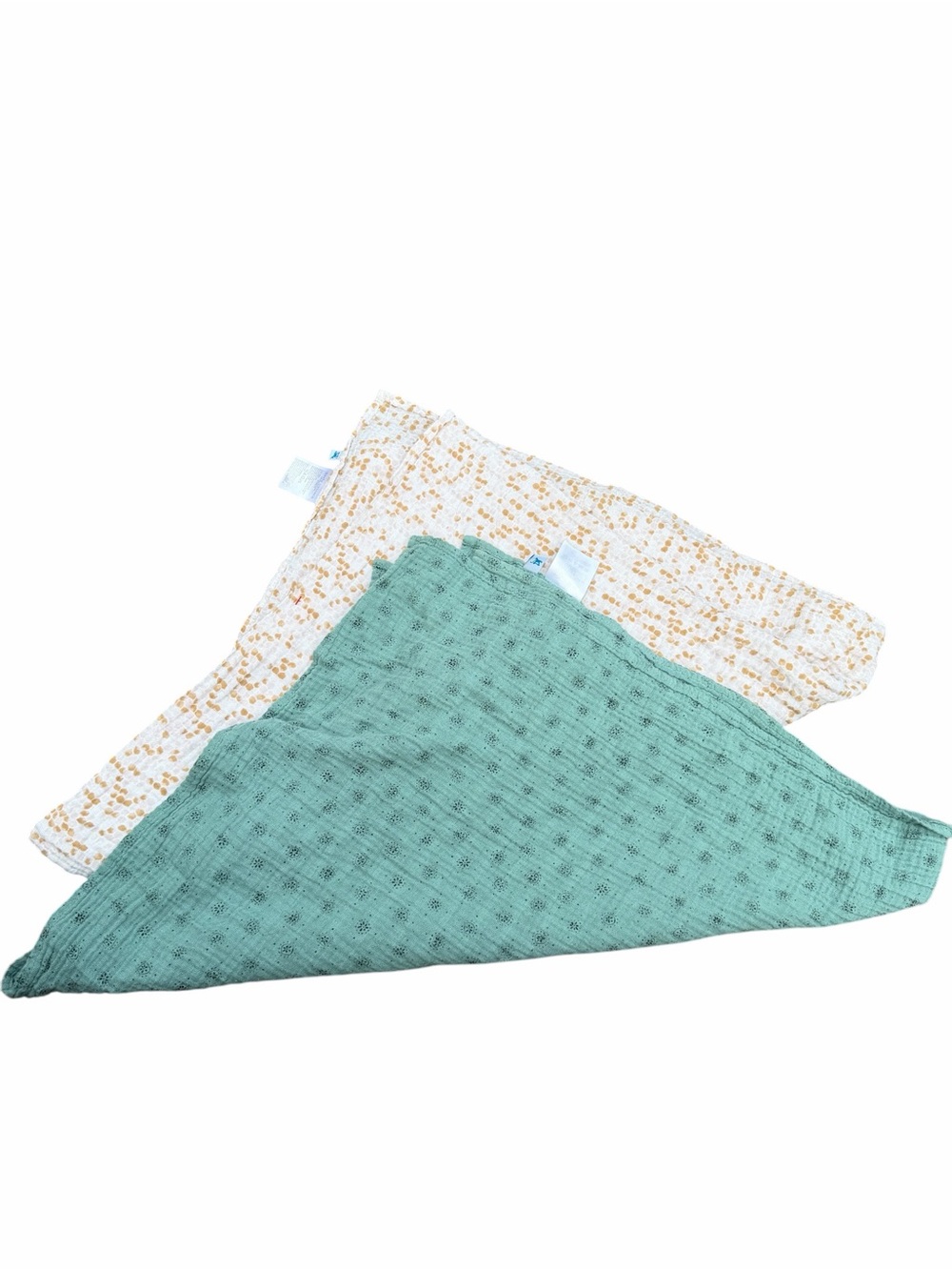 Little‎ Unicorn Bundle of  Muslin Security Blanket Duo - Teal & Cream